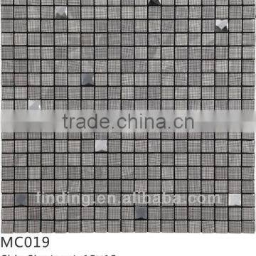 MC019 ACP self-adhesive Stainless steel Metal Mosaic