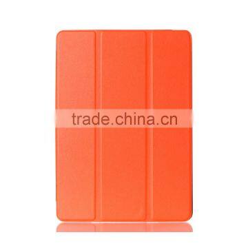 Shinny 3 folders transparent back pc smart tablet leather case for iPad mini 4