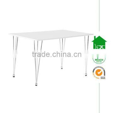 DT-3002 cheap mdf top chromed leg dining table