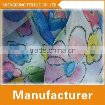 2015 Customize Flower Transfer Organza Printed Fabric ForFashion Dress photo-2