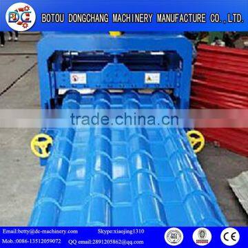 zinc coating steel glazed roof tile making machine/zinc roofing roll forming machine