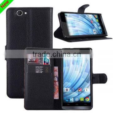 High Quality Leather Wallet Flip Case For Wiko Getaway