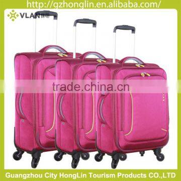 2016 Desiner High End Business style Fabric trolley Luggage suitcase with 4 spinner wheels