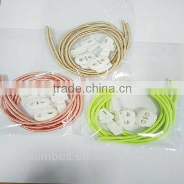 cheap colorful locking no tie elastic shoelace