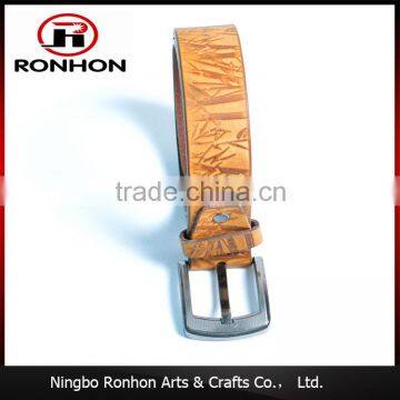 Best selling products engraved genuine leather belt bulk buy from china