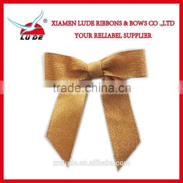 Gold Metallic Ribbon Bow With Tie for Decoration photo-4