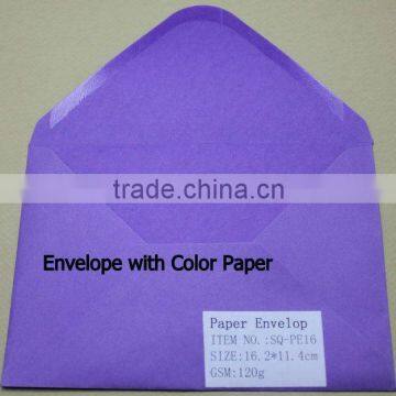 JS 120g 12*16cm Square Gummed Color Paper Envelope