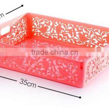 Colorful Plastic Hollowed-out Storage Basket photo-4