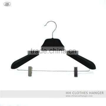 Plastic black hanger for cloth with without metal clips