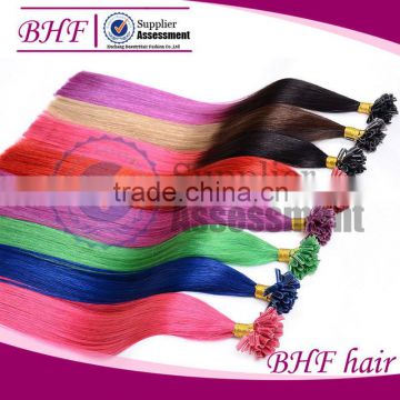 18" 20" 22" Italian Keratin U tip,Stick Tip Flat Tip Hair Extension 100 Percent Indian Remy Human Hair