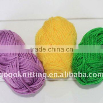 Hand knitting acrylic yarn