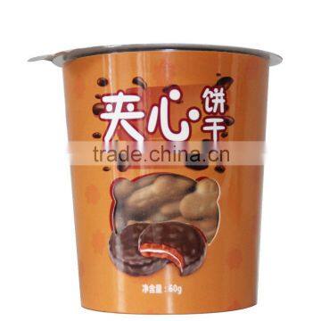 2016 ODM paper and plastic food cups food containers for biscuit and cookies