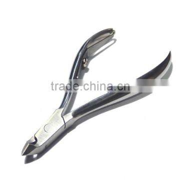 2016 Cuticle nail nipper/ stainless steel nail nipper/ black rubber handle nail nipper