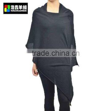 Fine Women Blank Black Wool Shawl, Woolen Cape Shawl