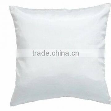 Polyester plain white back cushion covr super soft decorative sofa cushion with pipe