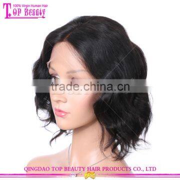 Natural Color 130 Density 8 Inch Short Bob Style Brazilain Virgin Human Hair Lace Front Wigs Short Human Hair Wigs photo-5