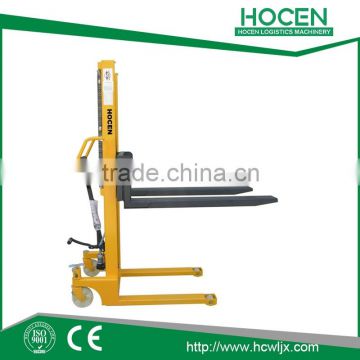 1000kg, lifting height 1600mm manual hand stacker