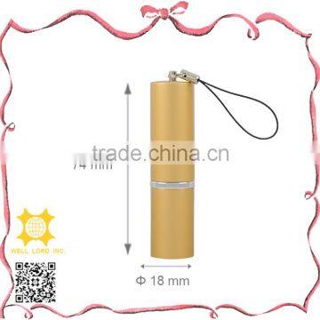 Luxury golden screen printing lipstick with hanging loop