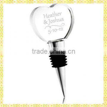 Wholesale Crystal Heart Wine Stoppers For Wedding Souvenirs