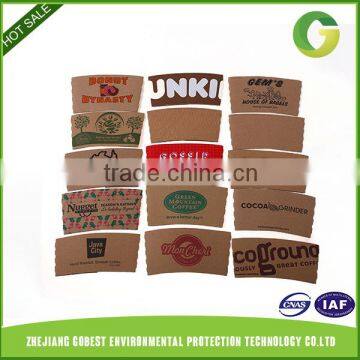 GoBest Printed kraft hot coffee cup sleeves, cup wraps in China