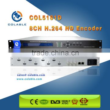 8 hd mi to iptv mpeg4/h.264 encoder for ethernet live streaming broadcast COL5181D