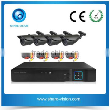 CMOS 1/4'' 720P Outdoor CCTV Camera System 4ch AHD DVR KIT