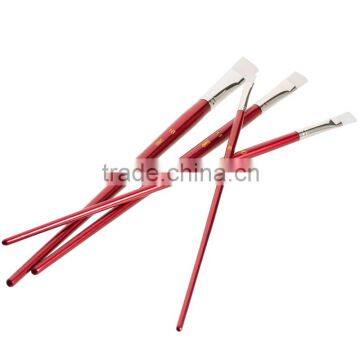 Free Art Supply Samples 6 Pcs Cheap Student Art Water Brush Flat Nylon Watercolor Paint Brush Pen For Artist