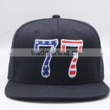 New Arrival Custom Multicolor 3D Puff Embroidery Snapback Black