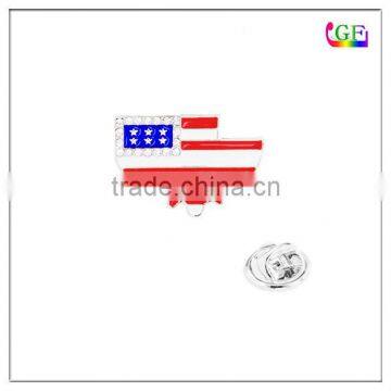 USA Flag Stained LAPEL PIN brooch