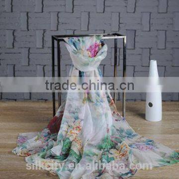 Customer Lady Print Chiffon Shawl