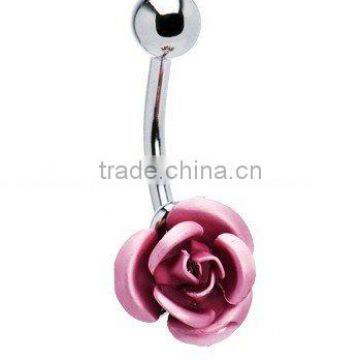 fashion unique flower body jewelry erotic navel jewelry