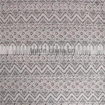 Cotton nylon composite lace fabric with thicken sandwich air mesh for winter cloth