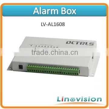 LV-AL1608, alarm box, supports 16 sensor inputs and 8 alarm relay outputs