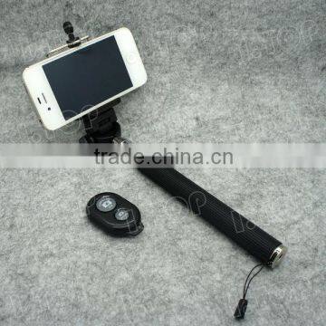 Stainless steel telescopic handheld wireless bluetooth remote selfie stick