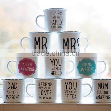 Stocked,Eco-Friendly Feature Enamel Metal Cup Custom Private Label Mountain Enamel Coffee Mugs photo-2