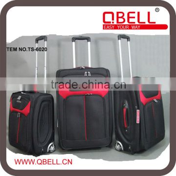 3pcs Molden Luggage trolley with strong wheel 3 side mould with EVA