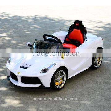 Aosom White 12V Remote Control LaFerrari Kids Electric Ride On Car