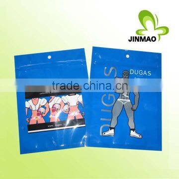 OEM vacuum compressed bag for clothing and shopping with zipper