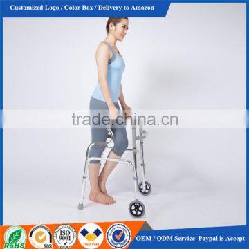 Aluminum Folding Old People Walker Walking Aids for Disabled Adult Walker photo-3