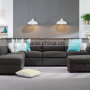 2016 livingroom L shape fabric sofa