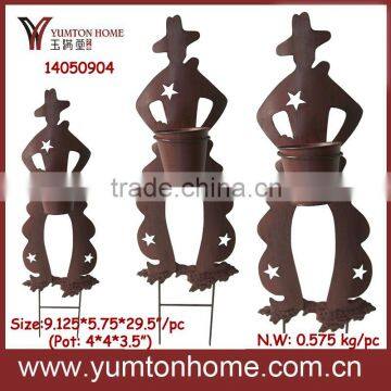 Metal flower pot stand garden art wholesale