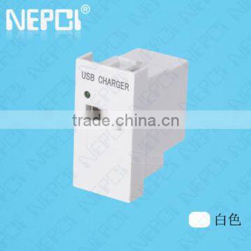 Flame retardant PC USB wall socket