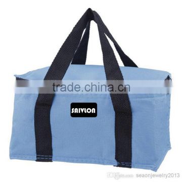 Portable family size insulated cooler bag for frozen food