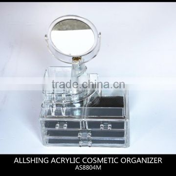 Wholesale crylic Cosmetics Lipsticks Makeup Organizer Holder Box with 4 Removable Drawers