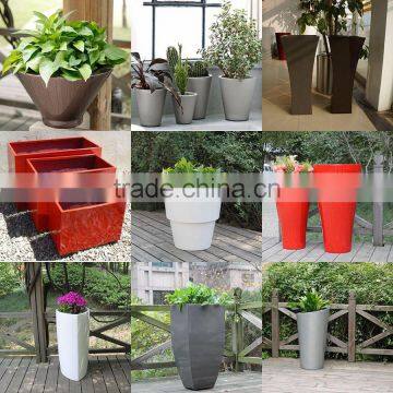 Modern luxury fashion style fiberglass plants container and flowers pots floating bonsai