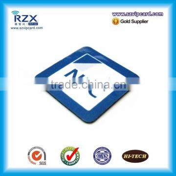 Custom printing 13.56Mhz rfid NFC tag with adhesive label