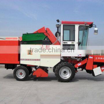 (cab)patented self-propelled corn combine harvester