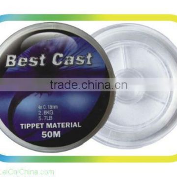 Chinese fly fishing line high quality clear tippet material