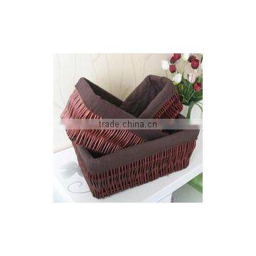 3set square/ mini/ wicker/ inexpensive/ wicker basket