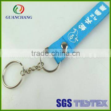 Factory directly sale eco friendly high quality polyester wrist lanyard for keys